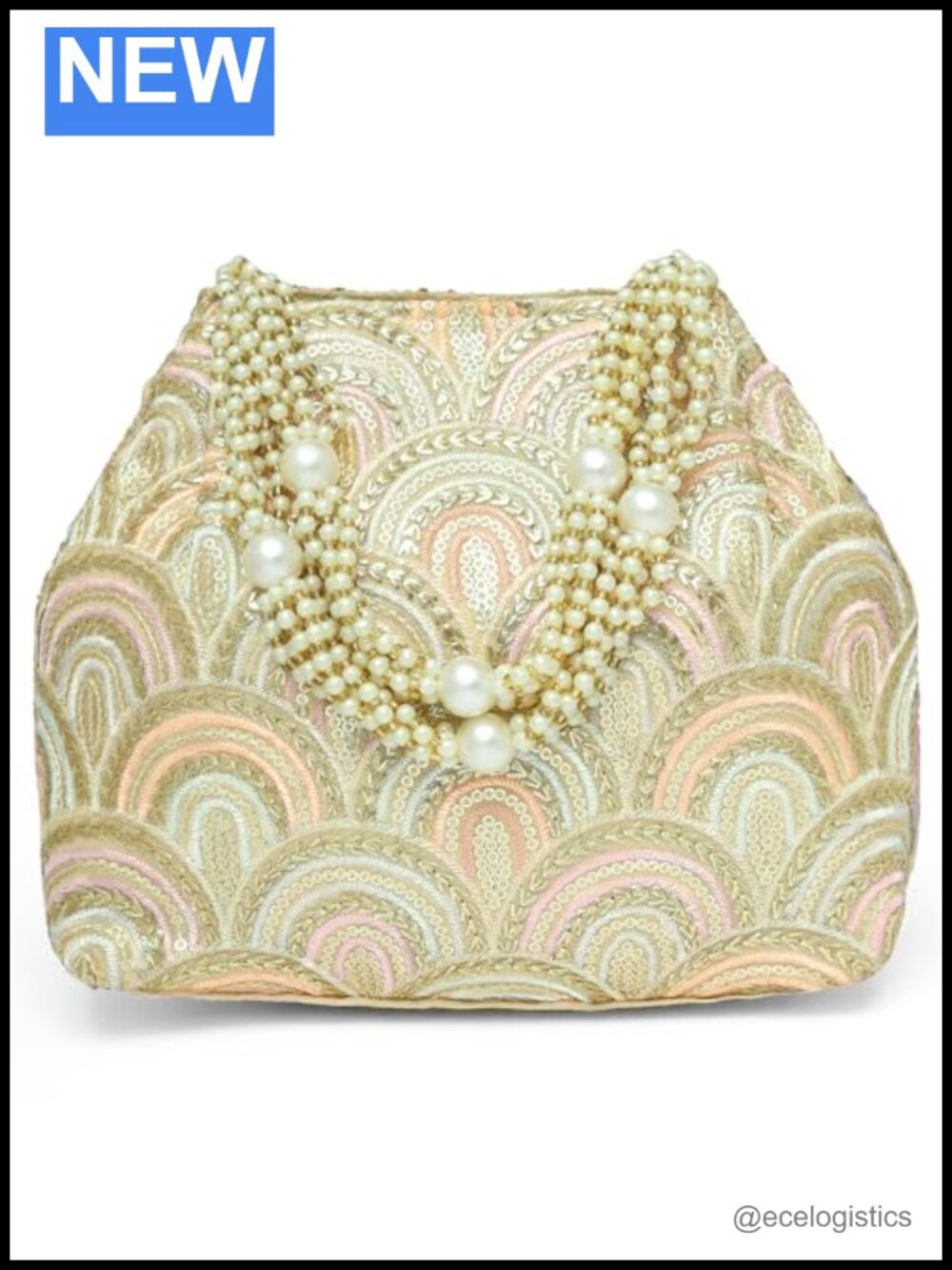 Embellished Potli Bag Wristlet Clutch Evening Purse Bridal Handmade Indian